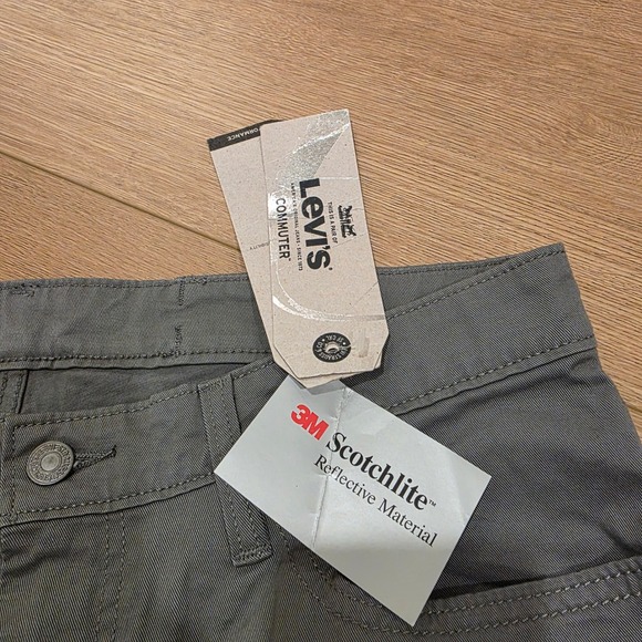 Levis 511 Slim Commuter Pants Mens W36 L32 Grey 3M Reflective Utility NWT - Picture 2 of 15